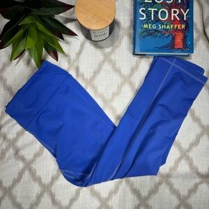Blue ASICS capri leggings